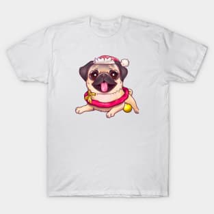 Cute Pug Drawing T-Shirt